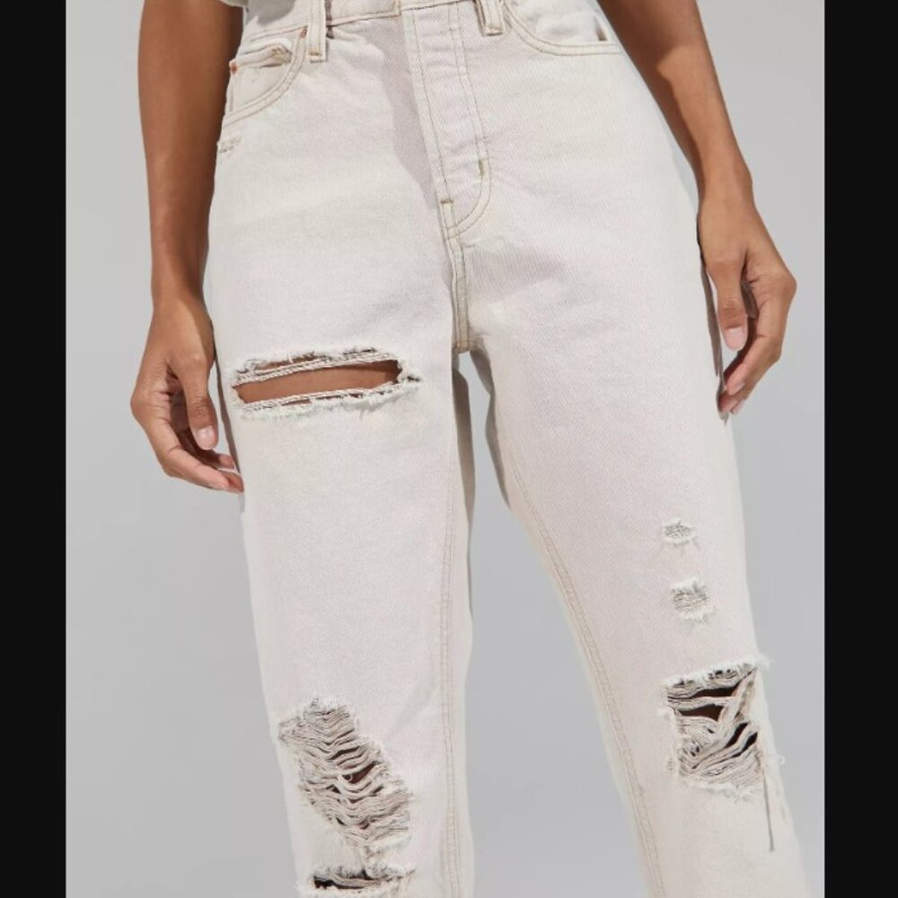 BDG Urban Outfitters Tan High Rise Straight Mom Jeans 26 - Picture 2 of 12